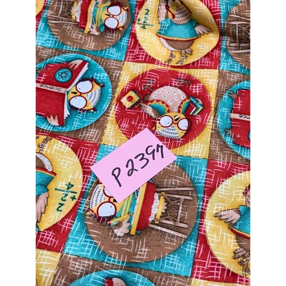 Debbie Mumm Jo-Ann Fabric 1/2 yard Owl & Science Themed Cotton Fabric 44" Wide - Picture 9 of 9